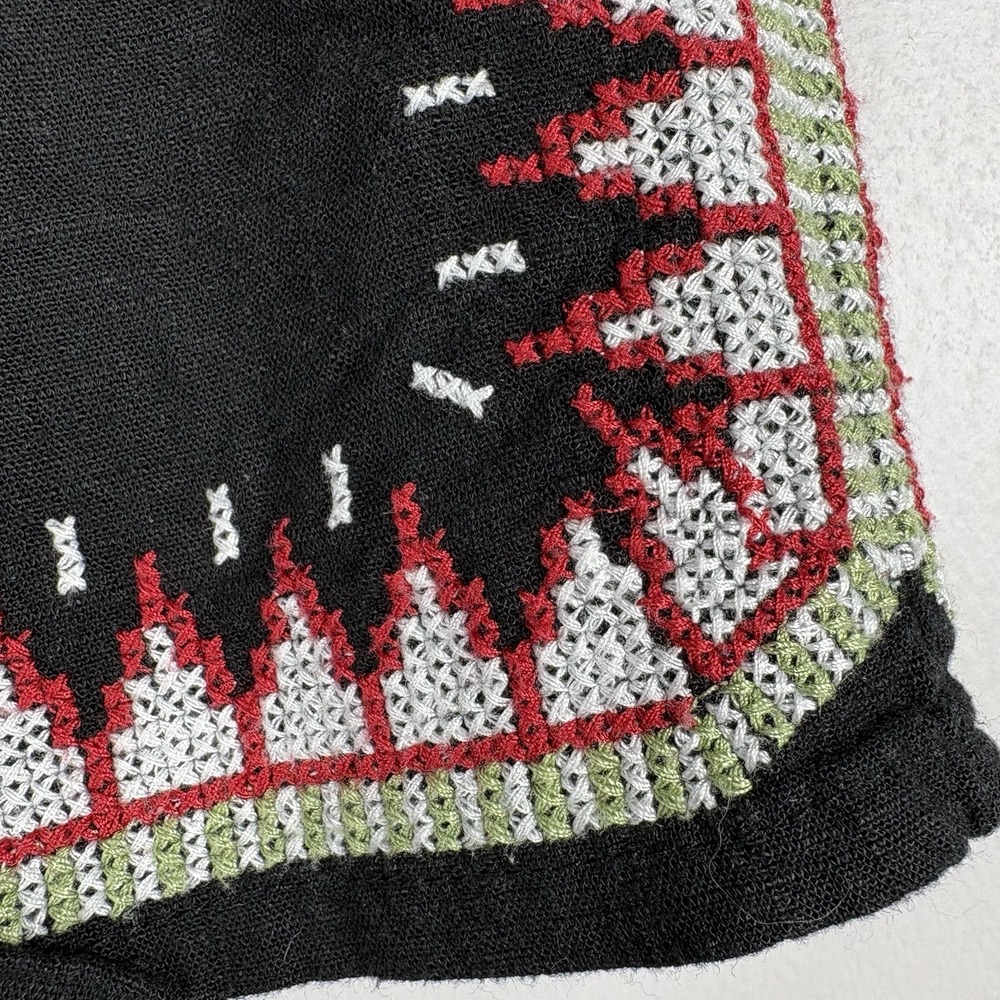 Cali 1850 Los Angeles Womens Large Black Embroidered Detail Pull On Shorts - Picture 3 of 5